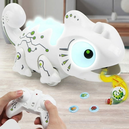 Kids Robot Toy Realistic Remote Control Chameleon with Movable Eyes /& Tails